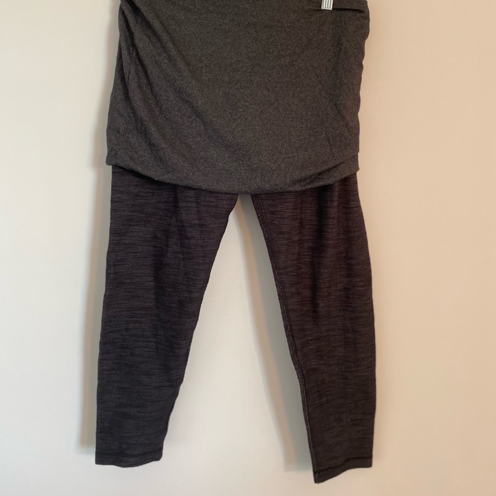 Lululemon leggings with skirt cover size 8 grey
